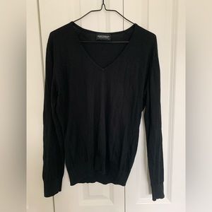John Smedley black fine cotton sweater size Small